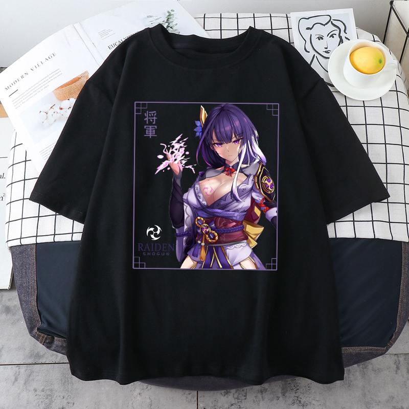 Женская летняя уличная одежда Harajuku Kawaii Lumine Klee с мультяшным рисунком — фото 4