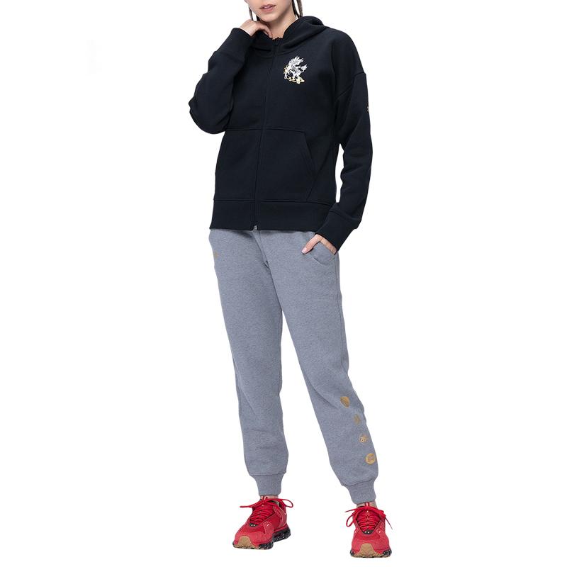 Under Armour Originators Fleece Zip Hoodie Jacket Women Tops Black 1353340-001