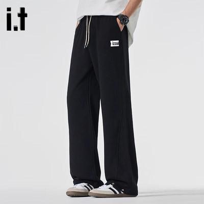 Izzue Herren lässige weite Sweatpants mit Drapierung