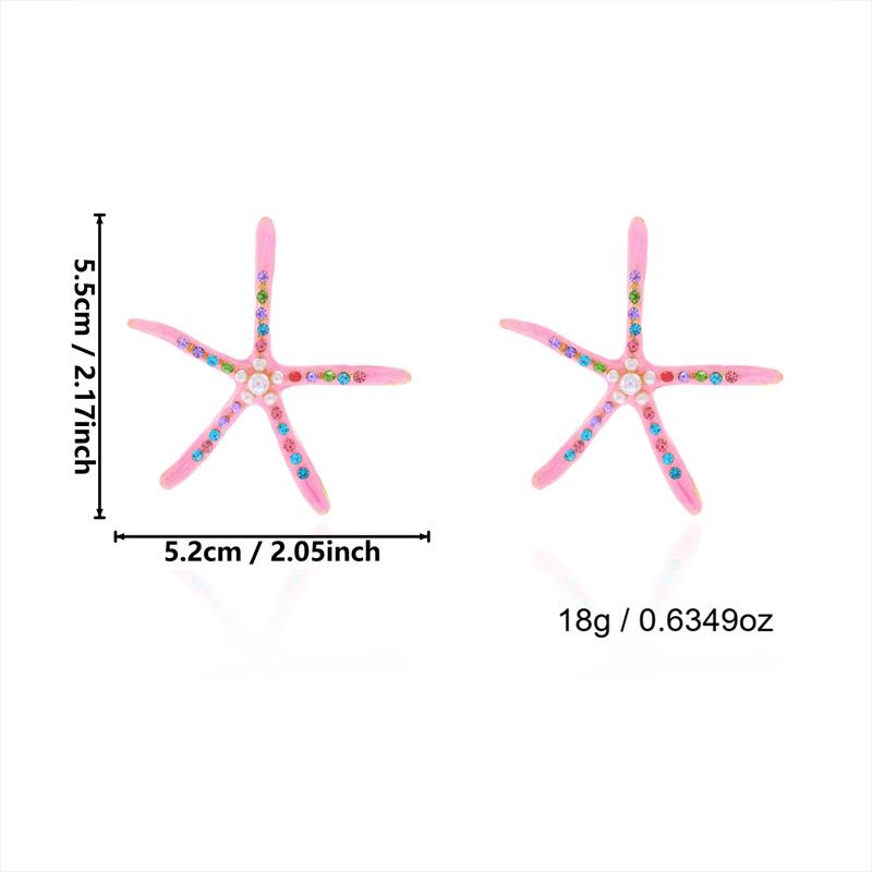 

Starfish Stud Earrings For Women Summer Beach Jewelry Boho Crystal Sea Star Earring Vacation Holiday Accessories Gift