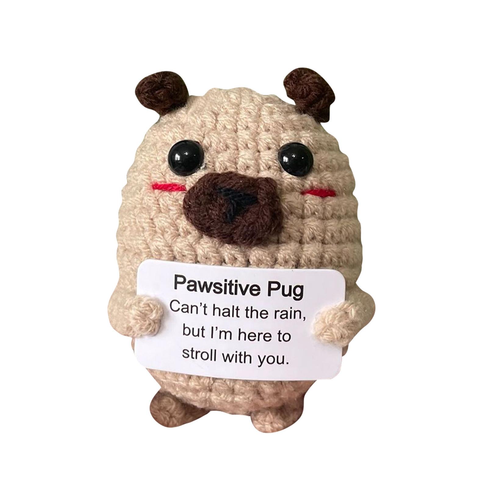 

Crochet , Animals Cute Knitted Dog Toys Luck Gifts Support Knitted Present Knitted Doll Holding Support Card For Emotion One Size