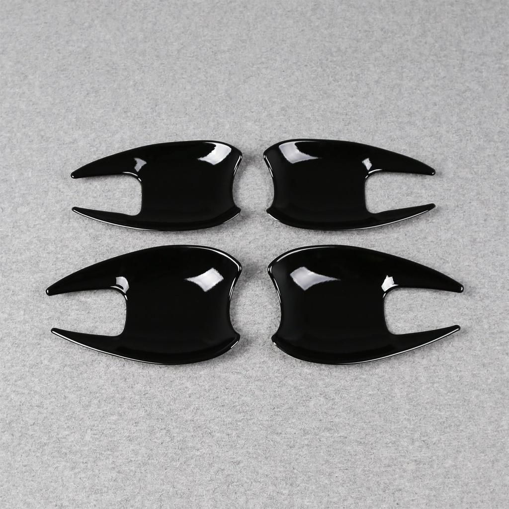 RUIQ Exterior Door Handle Protector Cover for Subaru Forester SL Series (Piano Black) - Prevents Door Handle Scratches from Fingernails