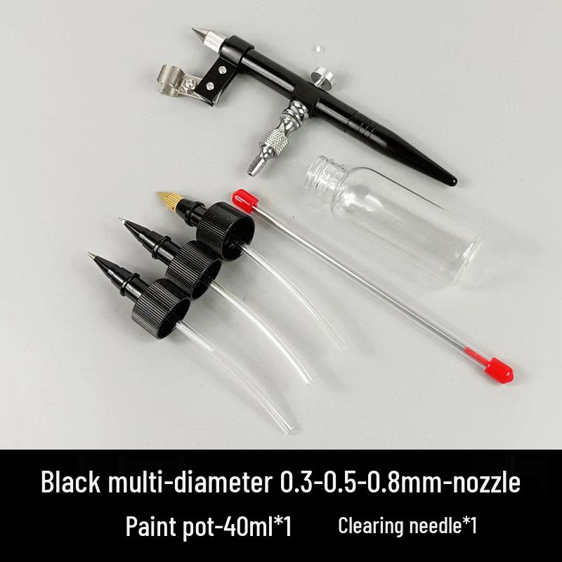 Gundam Action Figure Airbrush Set: Turtle Pump Marker Sprayer 0.3/0.5/0.8mm Caliber.
