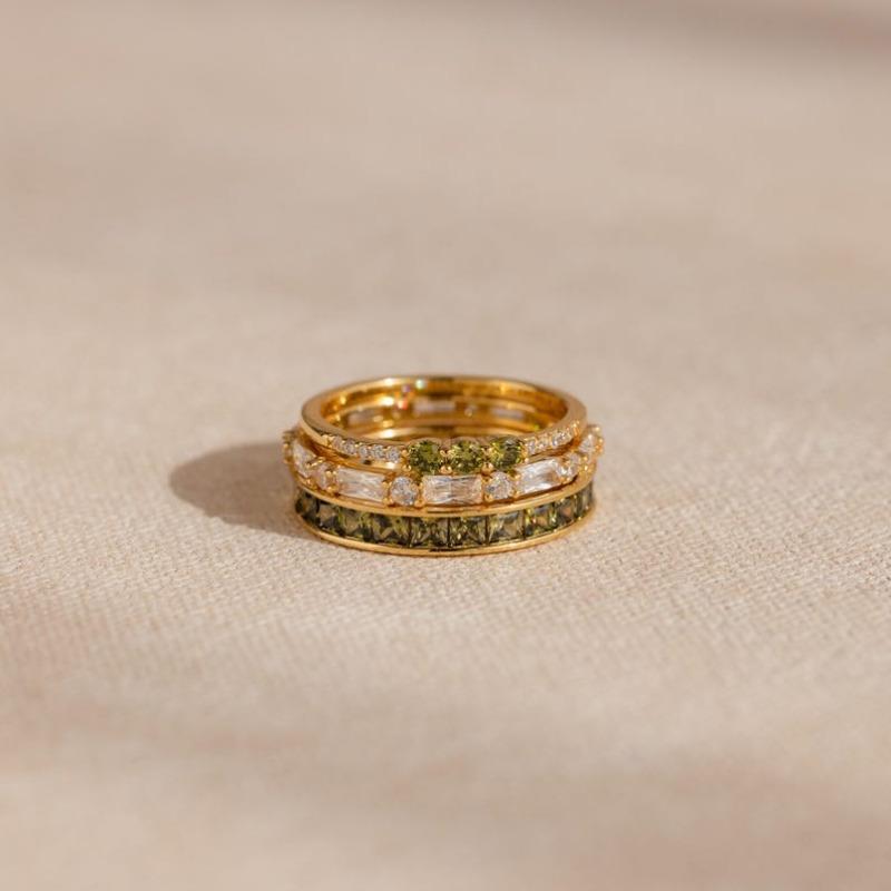 

3 Pieces of Sparkling Zirconia Multi-layer Women s Rings, Exquisite and able Wedding Banquet Jewelry Accessories 10