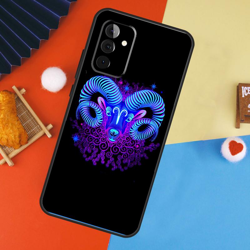 Neon Zodiac Signs Case For Samsung Galaxy A14 A34 A54 A55 A35 A15 A73 A53 A33 A23 A13 A12 A32 A52 A51 Cover