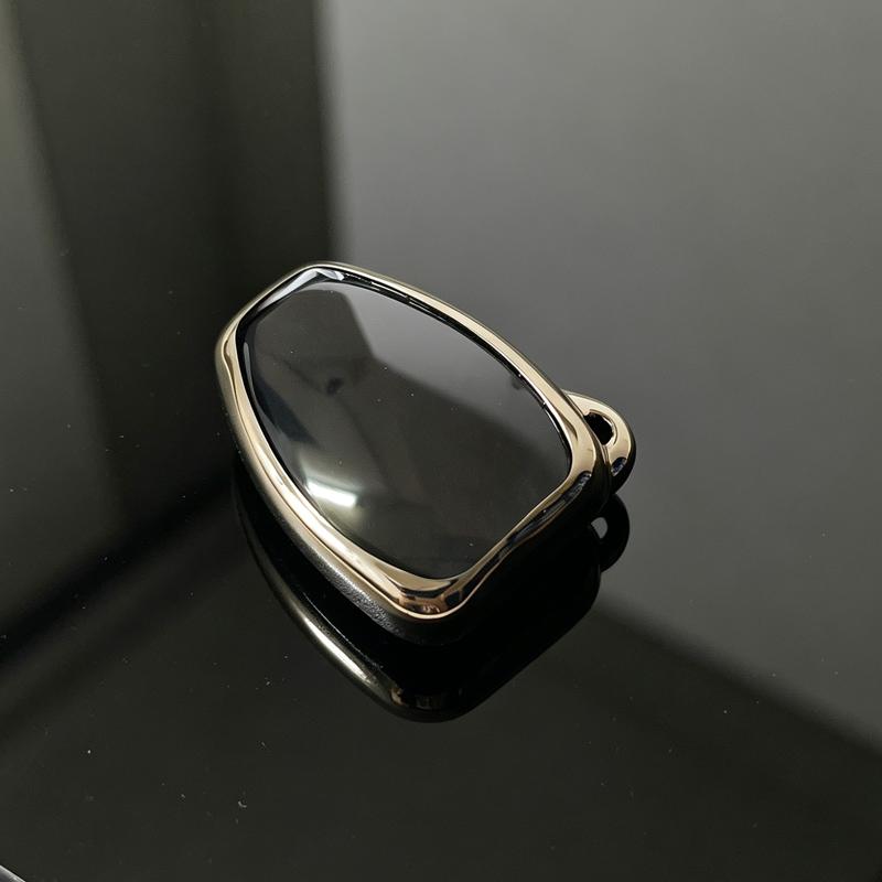 Gold Edged Tpu For Jeep Wrangler Compass Patriot Liberty For Chrysler 300 Dodge Caliber Nitro Pacifica Car Key Case Cover Fob