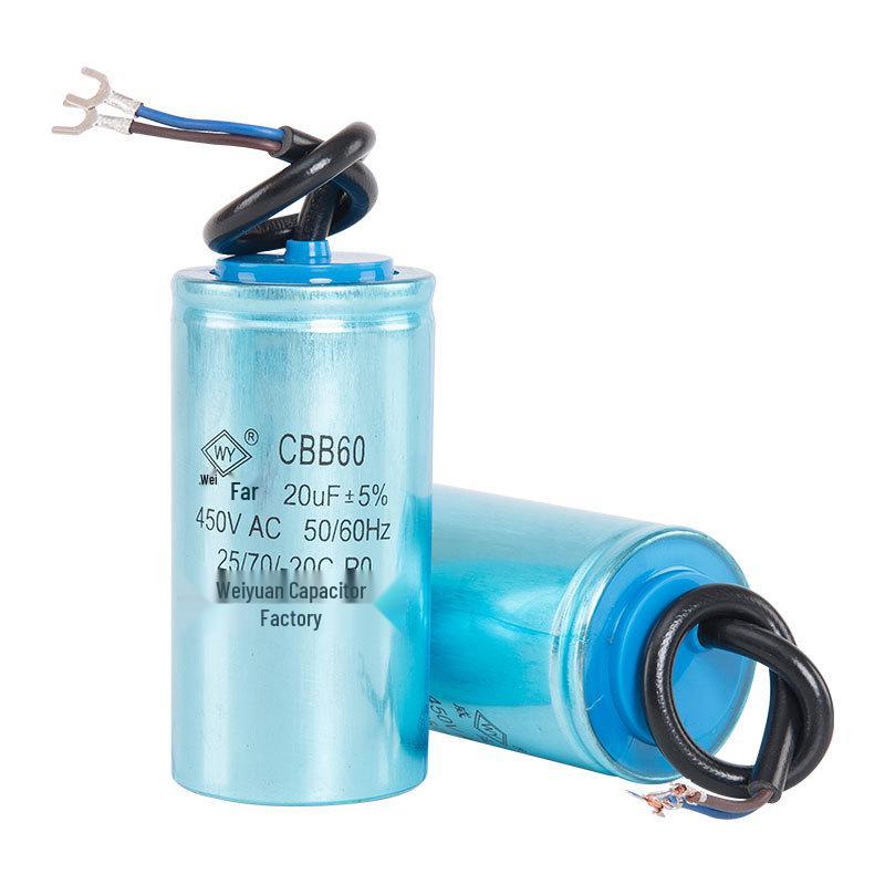 CBB60 Aluminum Motor Water Pump Capacitor 20-80uf