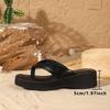 Women's 2025 Thick Sole Cross-Border Flip-Flops: Versatile Square Toe Casual Beach Sandals