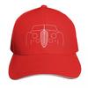 Delahaye  s classic car white outline graphic Baseball Cap hard hat Unisex hat black Sunscreen Unisex Womens