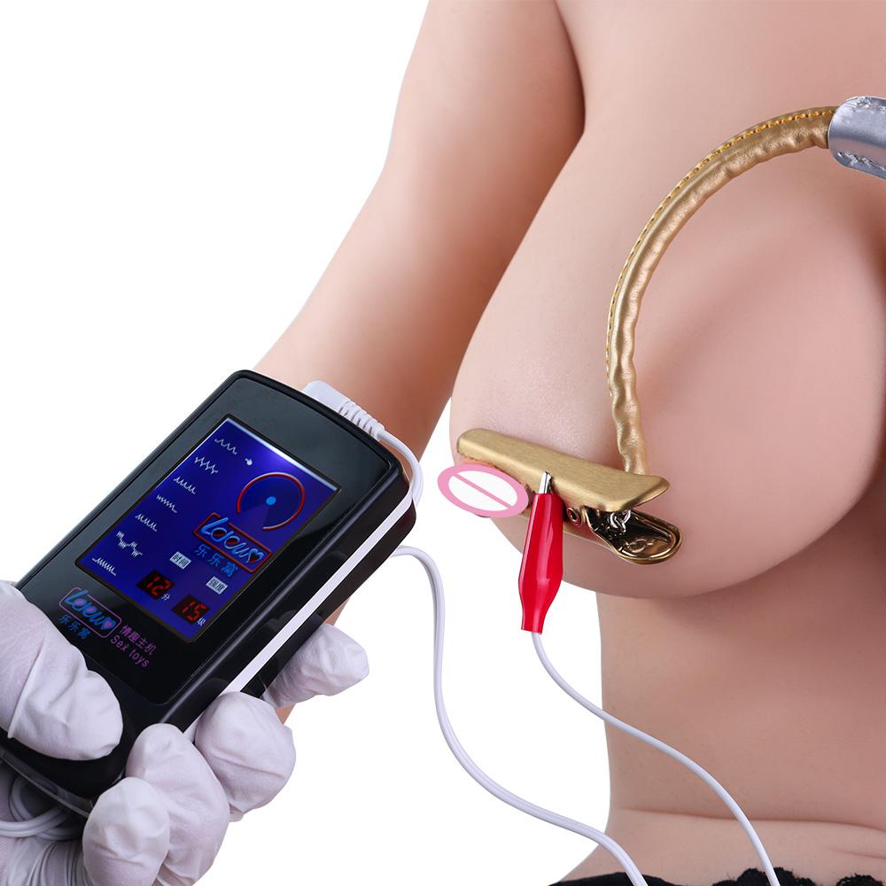 QKKQ 3 Clips Metal Alligator Nipple Clamps with Mouth Clamp Nipple Pain and Electro Stimulation BDSM Clamps for Women Men