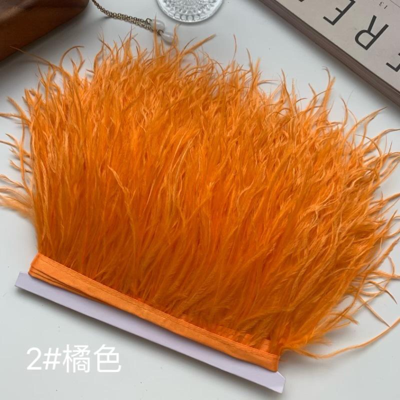 Ostrich Hair Cloth Edge 10-15Cm Clothing Accessories Diy Skirt Decoration Dress Neckline Cuffs Feathers