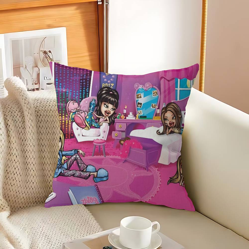 Cartoon BBratzs Personalized Picture Text Home Decorative Pillows Household Gifts 45x45cm
