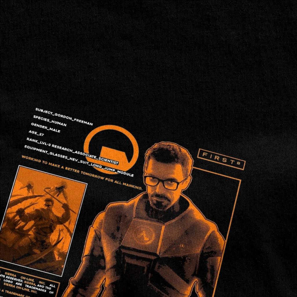 Männer Frauen T-Shirt Videospiele HALFS LIFES V2 T-Shirts Hipster Sommer T-Shirts Fantastisches Design Baumwoll-Tops Geschenkidee