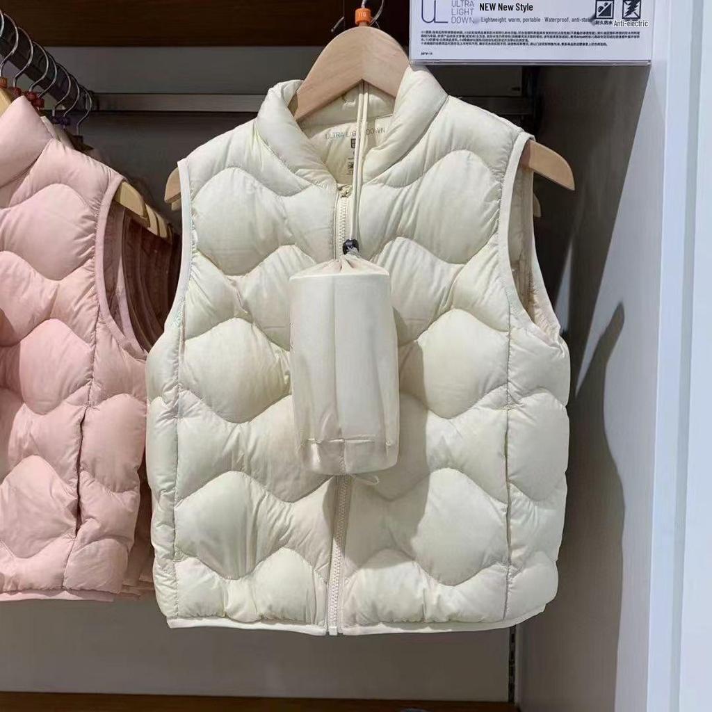 Japanese Kids' Lightweight Down Vest for Autumn/Winter