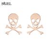 Stainless Steel Bat Stud Earrings For Women Men Punk Funny Halloween Party Gift Black Bat Earings Studs Jewelry Wholesale