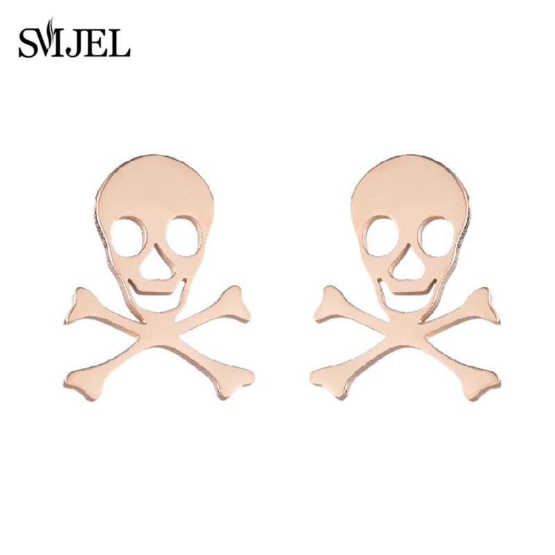 Stainless Steel Bat Stud Earrings For Women Men Punk Funny Halloween Party Gift Black Bat Earings Studs Jewelry Wholesale