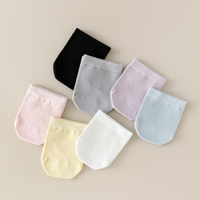 Half-length Sock Children's Summer Lightweight Mesh Breathable Silicone Anti-slip Non-slip Heel-free High Heels Foot Cover Socks for Girls Short Socks