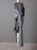 Jeans Patchwork a Quadri Multistile Design Americano con Cintura Rimovibile - Collezione Autunno/Inverno