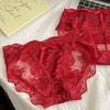Women's Satin Lace Seamless Sheer Mesh Cotton Crotch Sexy Low Rise Panties