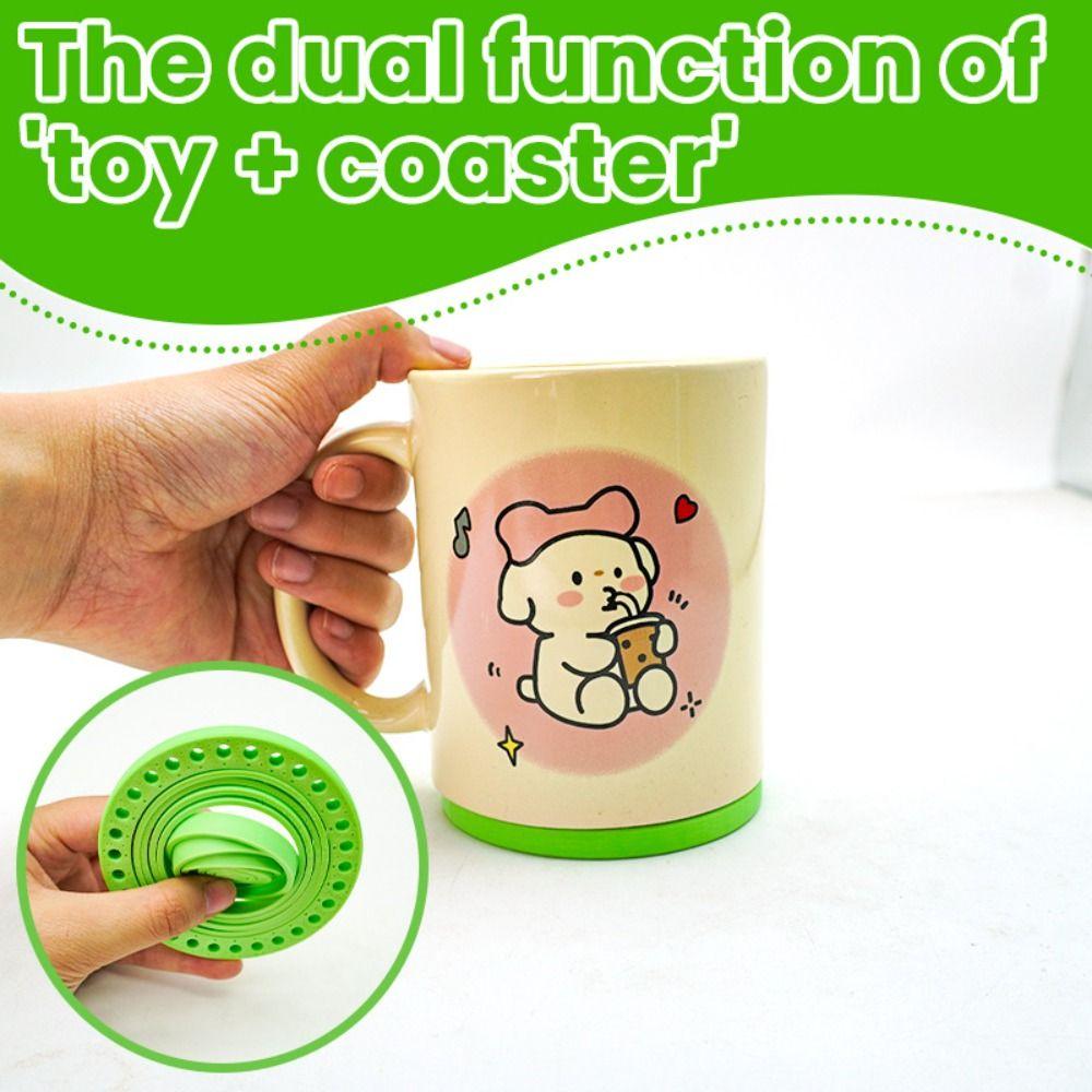 Heat Insulation Creative Coaster Toys Removable Depressed Relief Toy  Office