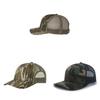 Camouflage-Netz-Baseballkappe mit breiter Krempe und verstellbarem Riemen für Freizeit für Männer und Frauen