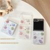 Applicable To Samsung Zflip6 Airbag Anti-Drop Mobile Phone Case Folding Screen Flip W24Flip Planet Glitter Female Model