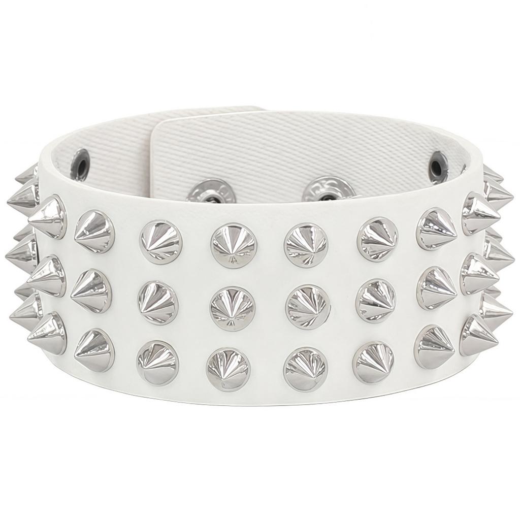 DIEZI Punk Vintage Gothic Goth Men Wrap Bracelet For Women Harajuku Black PU Leather Rivet Charm Bracelet Bangles Jewelry