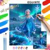 Painting By Numbers Kit Ice Queen Snowflake Aurora Hand Painting Home Decor