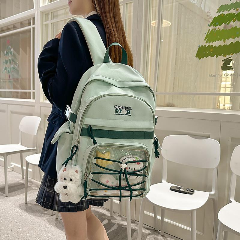 School bag 2025 new niche design fashion versatile backpack large capacity leisure sports style school bag travel shoulder bag