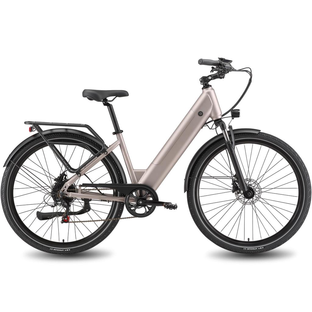 Maxtron Lira 28-inch elektrische stadsfiets, 48V 15Ah batterij, 250W motor, hydraulische schijfremmen, maximaal bereik tot 70 km met ondersteuning.