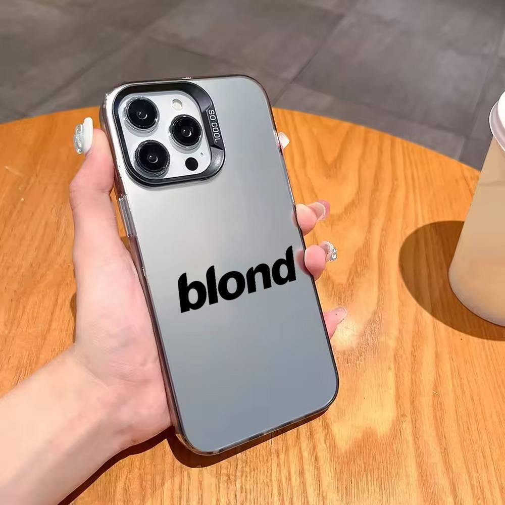 

F-Frank-K Ocean-N B-Blonde Чехол для телефона для iPhone17,16,15,14,13,12,11 Plus,Pro Max Candy Посеребренная внутренняя крышка iPhone13PROMAX