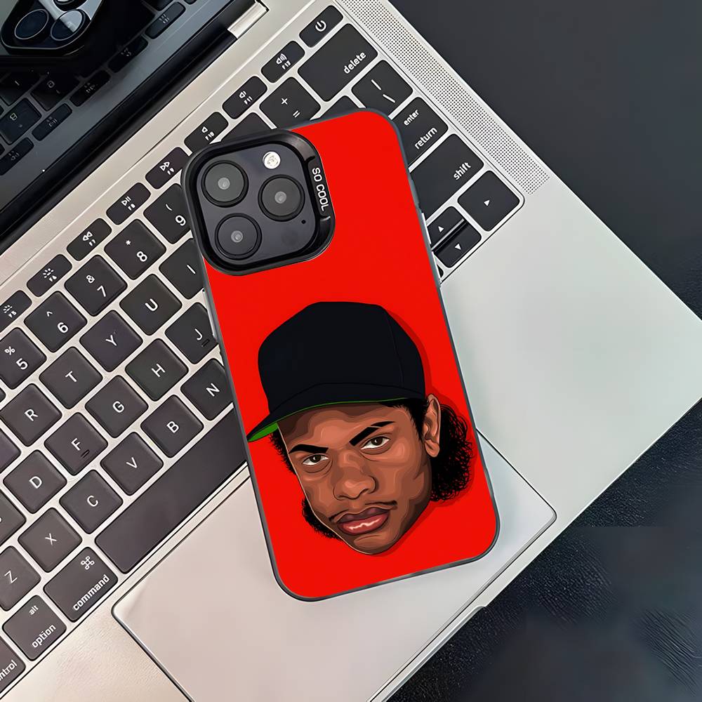 Rapper E-Eazy E Phone Case For iPhone 16,15,14,13,12,11,Pro,XS,Max,Plus,Mini,SE4,E Black Matte Shockproof Cover