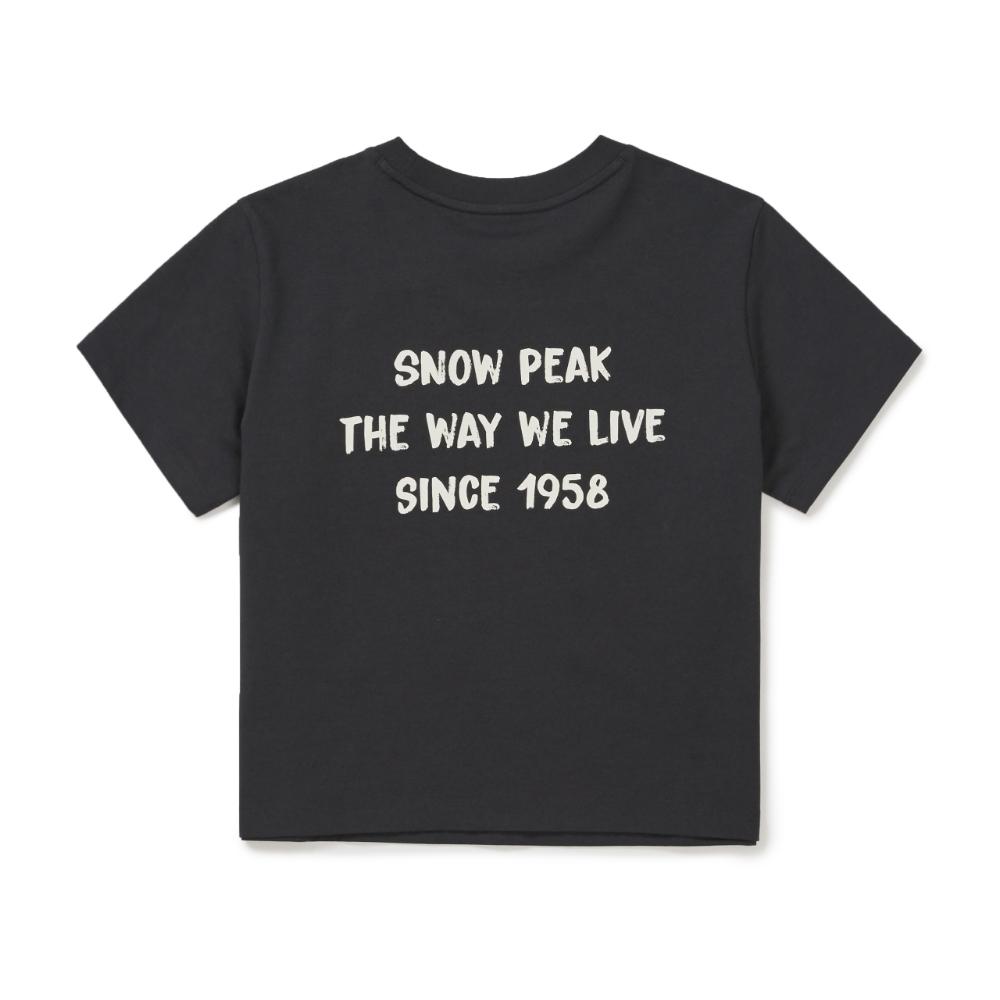 SNOWPEAK Aerocool Women's Crop Short-Sleeve T-Shirt Dark Charcoal (S26MWFTS27)