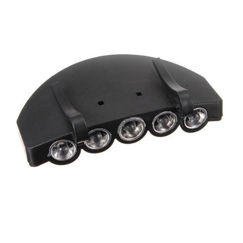 Hat Clip Light 5 Led Headlamps Cap Lights Clip On Hat Headlight Night Fishing Light With Battery For Hiking Fishing