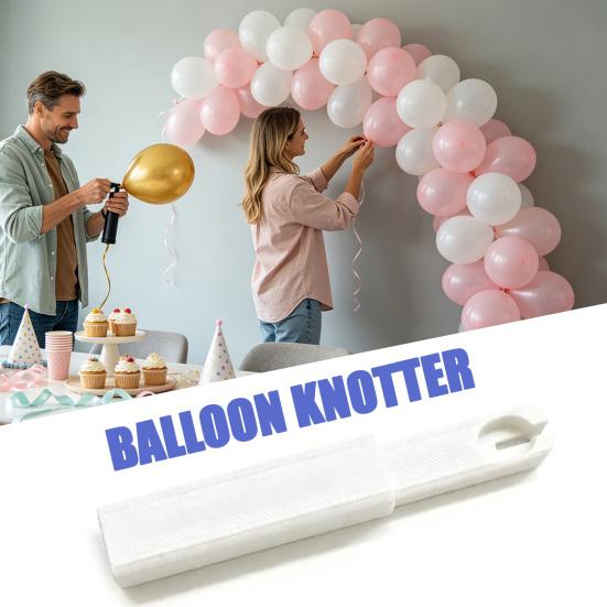 3D Printed Balloon Knotter Tool, Lightweight Tying Helper for Latex Balloons, Fast Knotting Aid Kids, Adults, Party Setups