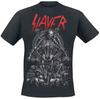 Slayer Skeleton Pentagram Gear Print Cotton T-shirt Men Women Thrash Metal Unisex Tee