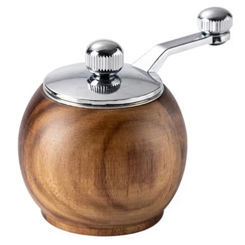 A84X-Multi-Purpose Hand Cranked Wooden Salt And Pepper Grinder Pepper Mills BBQ Spices Grinding Tools For Kitchen Cooking