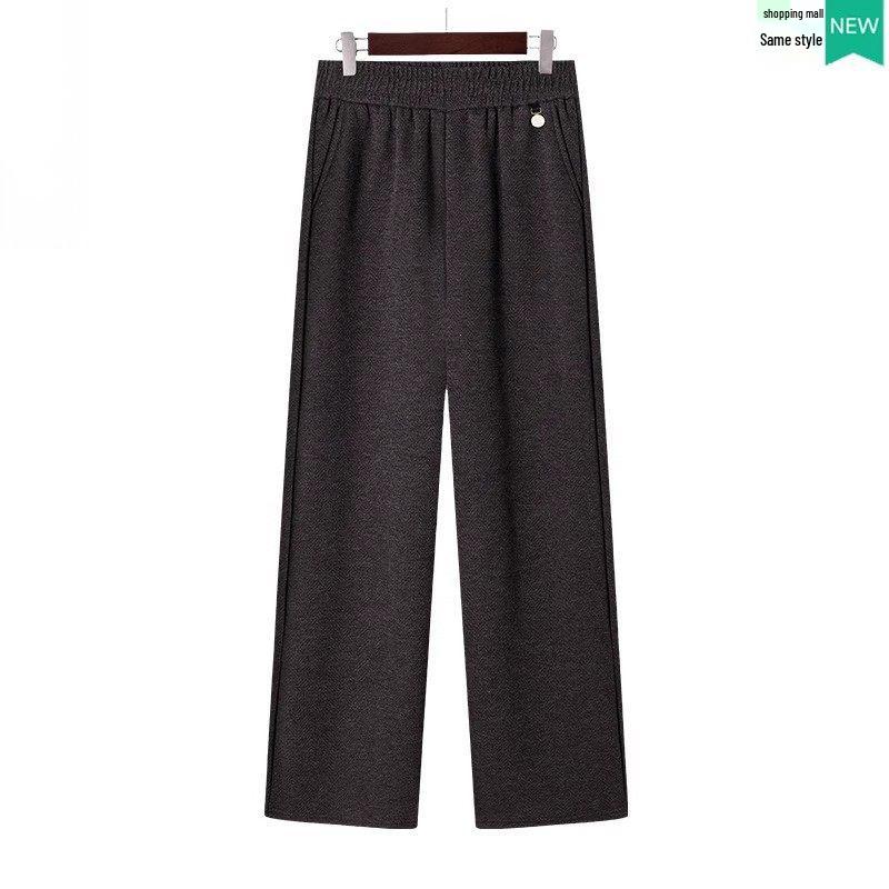 

Mom s Winter Plus Velvet Wide-Leg Wool Pants - Thick, Straight-Leg Style for Middle-Aged and Elderly Women 6XL (165-180 lbs)