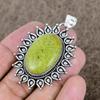 Swiss Green Opal Gemstone 925 Sterling Silver Jewelry Pendant 2.25" KKG-744