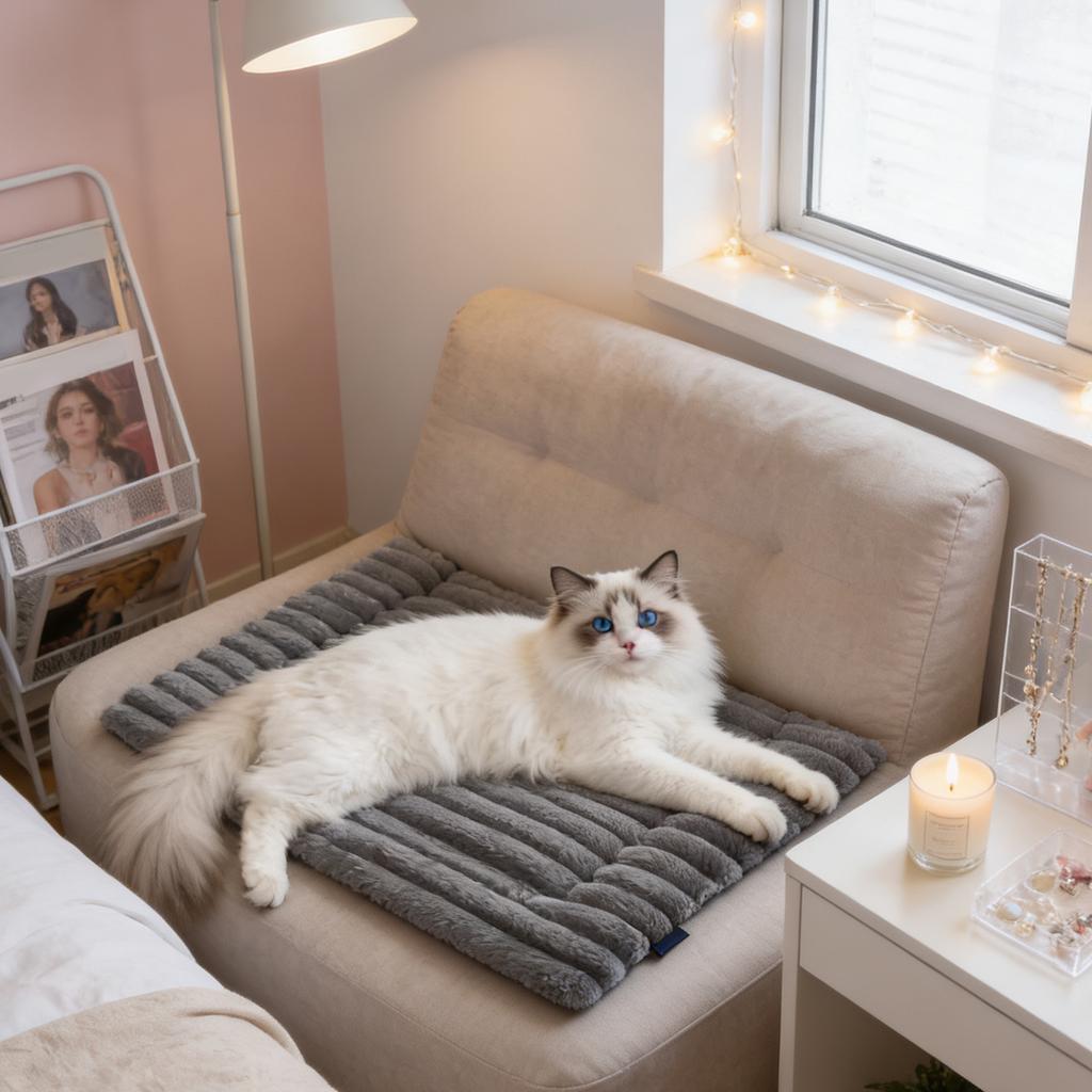 Self-Warming Cat Dog Mat Ultra Soft Fleeces Dog Crate Mat Washable Cosy Warm Fleece Dogs Pads Pet Supplies For Cats Dogs