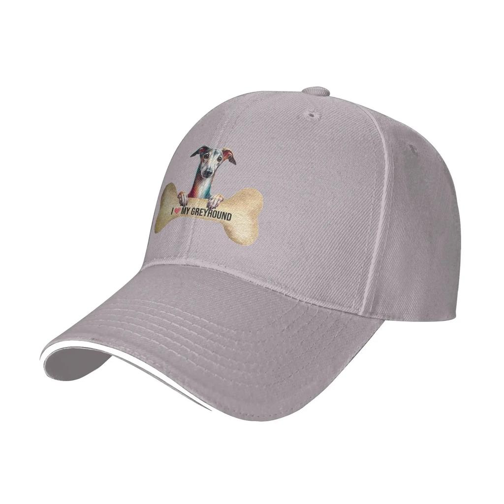 I Love My Greyhound Cap Fashion Casual Baseball Caps Adjustable Hat Hip Hop Summer Unisex Baseball Hats Customizable