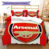 Logo The Gunners Zestaw pościeli z kołdrą Poszewka na kołdrę Poszewka na poduszkę Dekoracja domu Prezent urodzinowy (1 * poszwa na kołdrę + 2 * poszewki na poduszki, bez rdzenia)