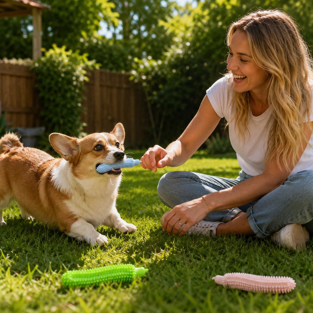Durable Dog Chew Toy with Textured Surface for Interactive Training and Boredom Relief Pet Chewing Stick for Medium and Large Dogs