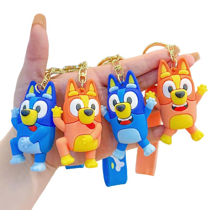 New Bluey Bingo Keychain Pendant Decoration Anime Characters Model Dolls Bag Backpack Accessories Children Toys Gifts