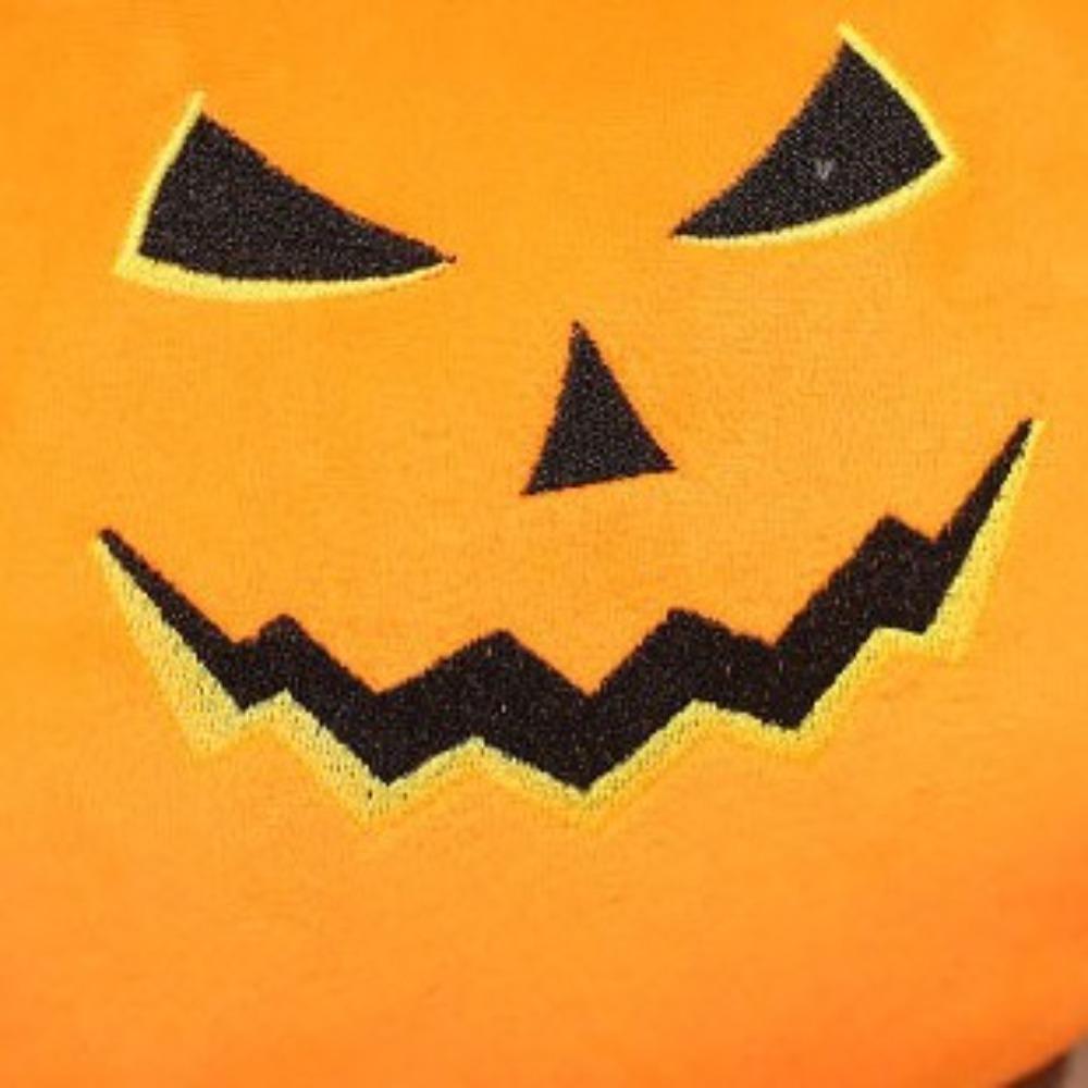 Stuffed Pumpkin Demon Doll Wearing Hat Halloween Pumpkin Throw Pillow  Kids Gift