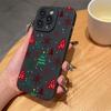 Colorful Christmas Tree Snowflakes Print Case for iPhone 16 15 14 11 13 12 Pro Max iPhone 16E 7 8 Plus SE Winter Pattern Shockproof Soft Phone Cover