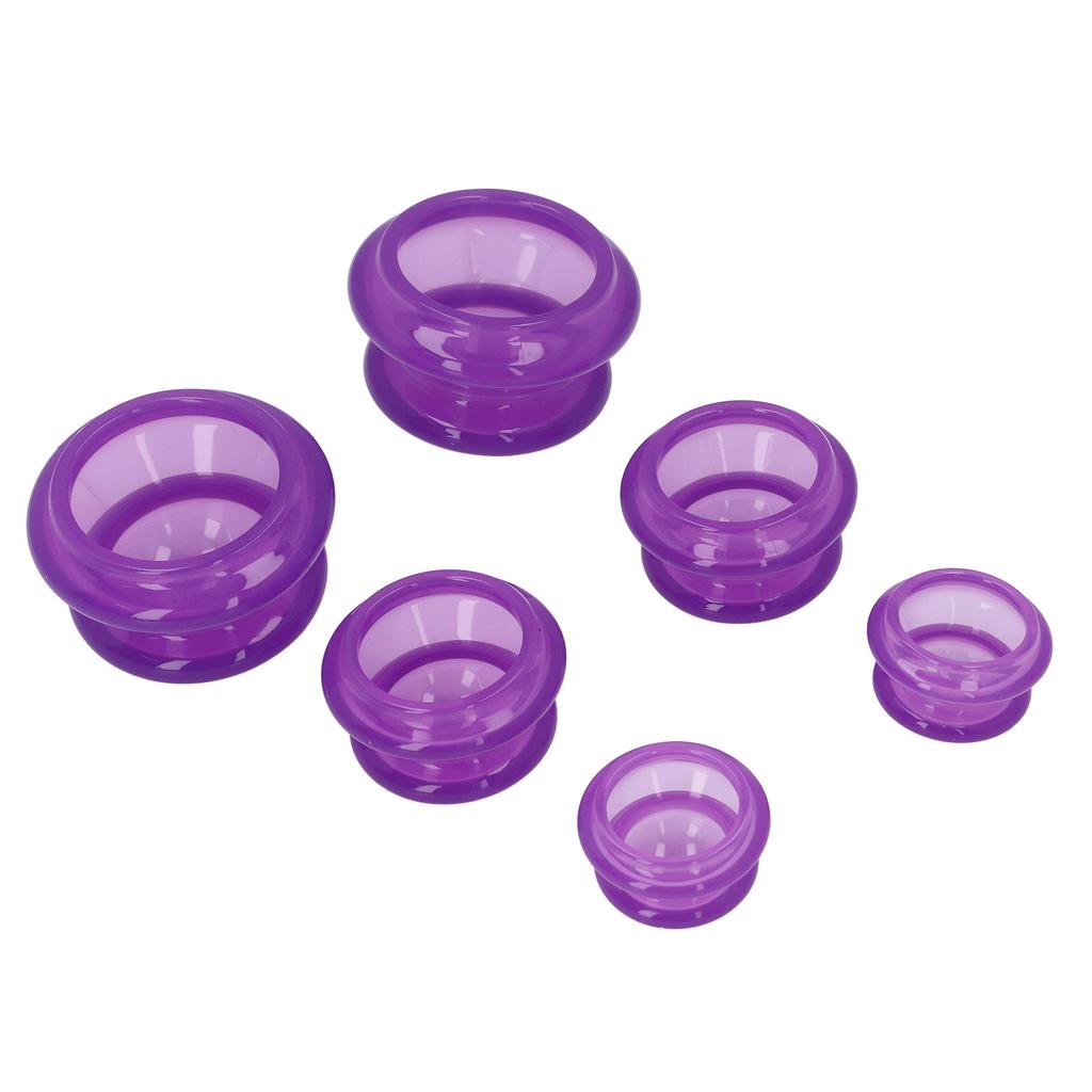 6 Stück Silikon Schröpfset Hohe Transparenz Nassabsorption Unterdruckmassage Schaben