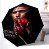 Blood Desire: Vampire Diaries Folding Umbrella Suitable for All Seasons 8 Paraphenoid Bones Umbrella Travel Umbrella