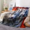 White Tiger Print Flannel Blanket, High Quality Comfortable for All Seasons, Home Decor, Warmth and Comfort, Perfect for Christmas Gifts