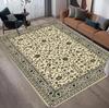 Vintage Floral Carpet Mat Rug Short Pile Area Rug with Intricate Vine Flower Patterns for Living Room Bedroom Home Decoration
